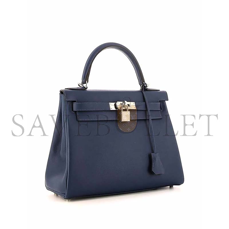 H**mes master kelly 28 vormandum navy silver (28*22*10cm)